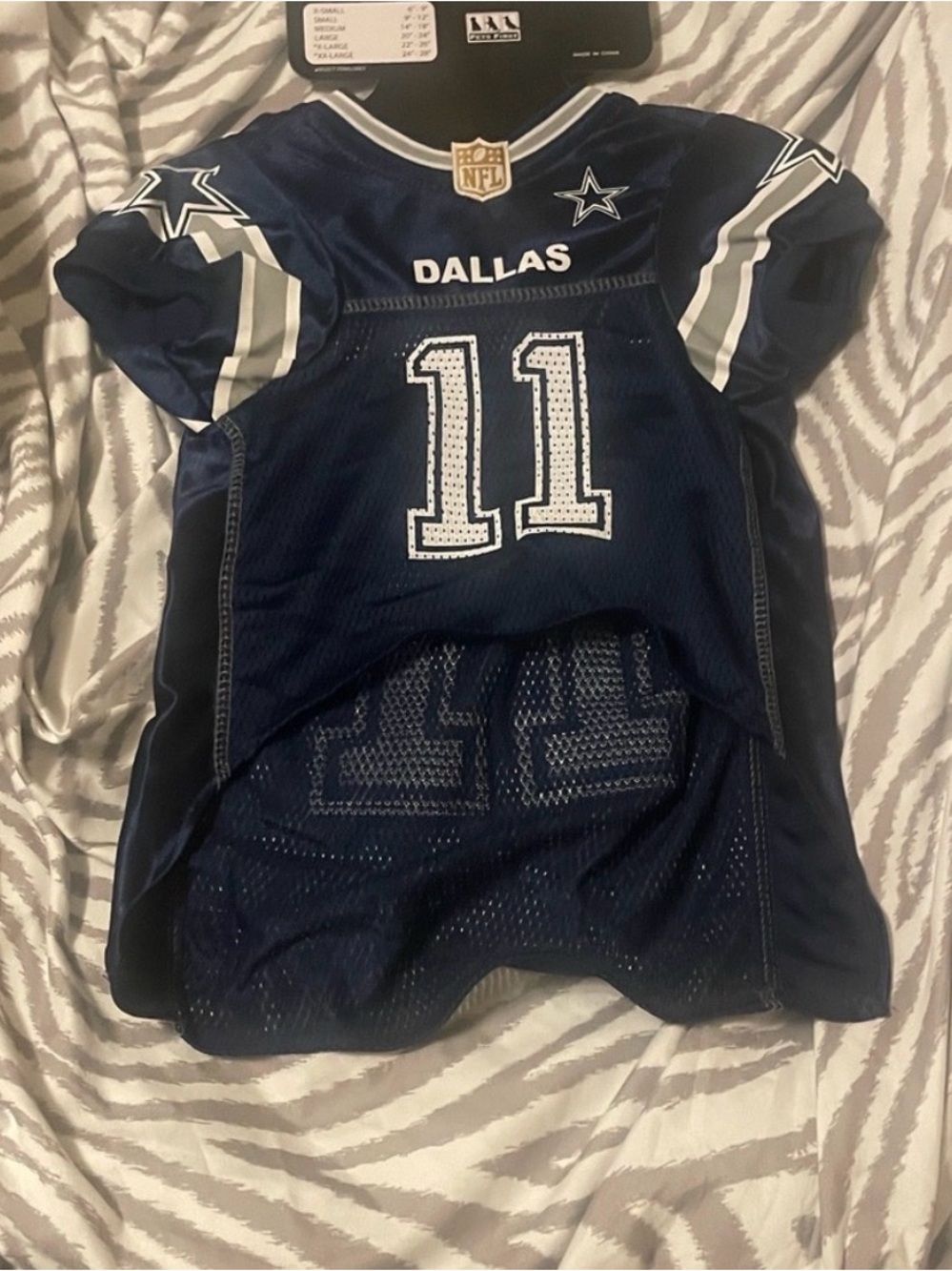 NFL Dallas Cowboys Dog Jersey Size: L